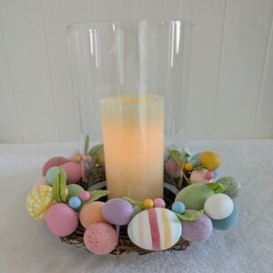 NWT Easter Egg Hurricane Wreath Centerpiece